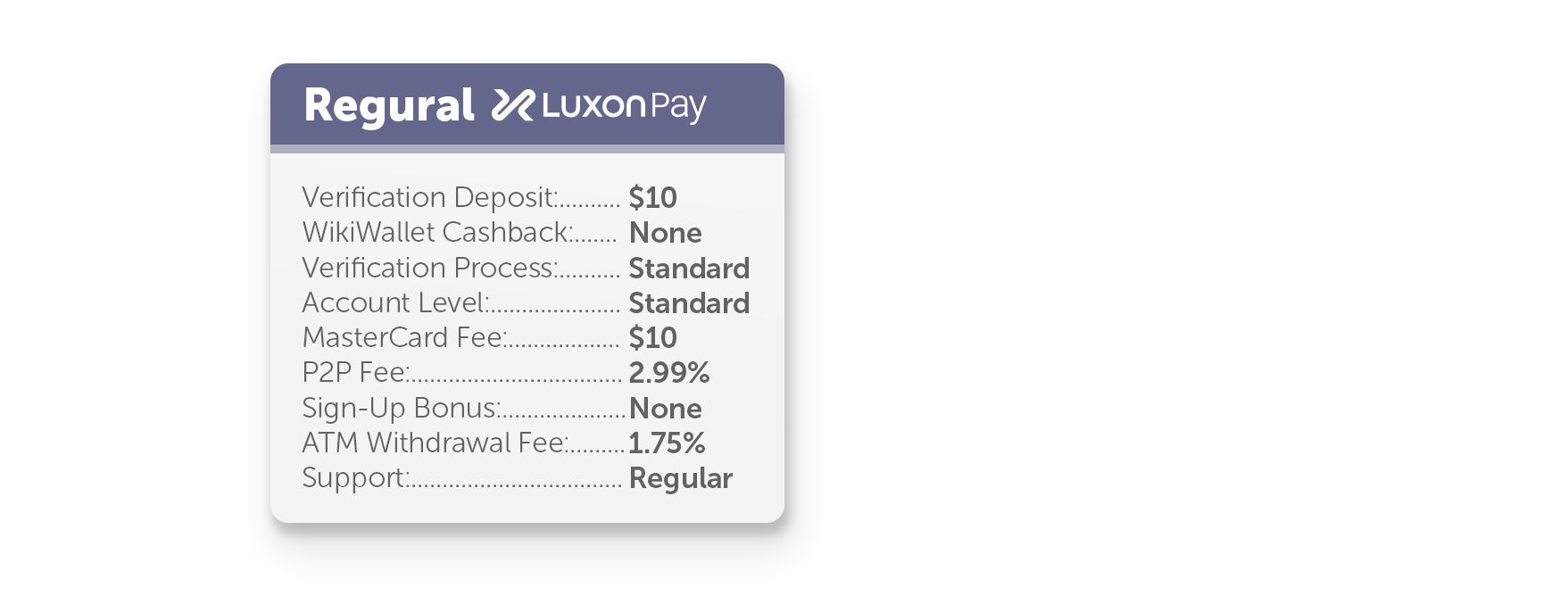 LuxonPay table